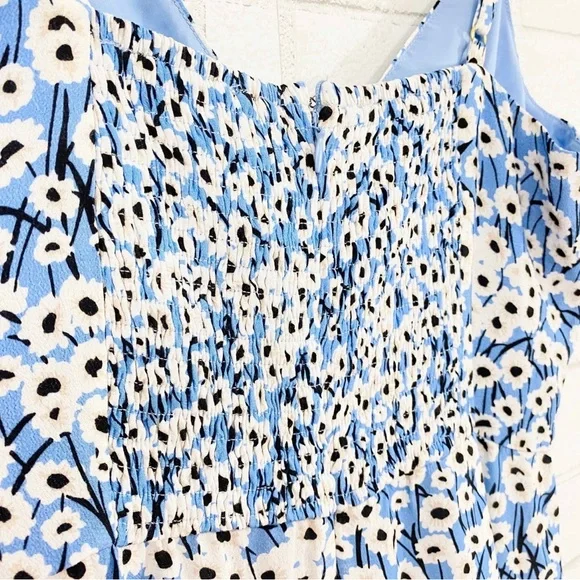 NWT Anthropologie Hutch Blue Motif Ditsy Floral Print Wide Leg Jumpsuit - Picture 12 of 13